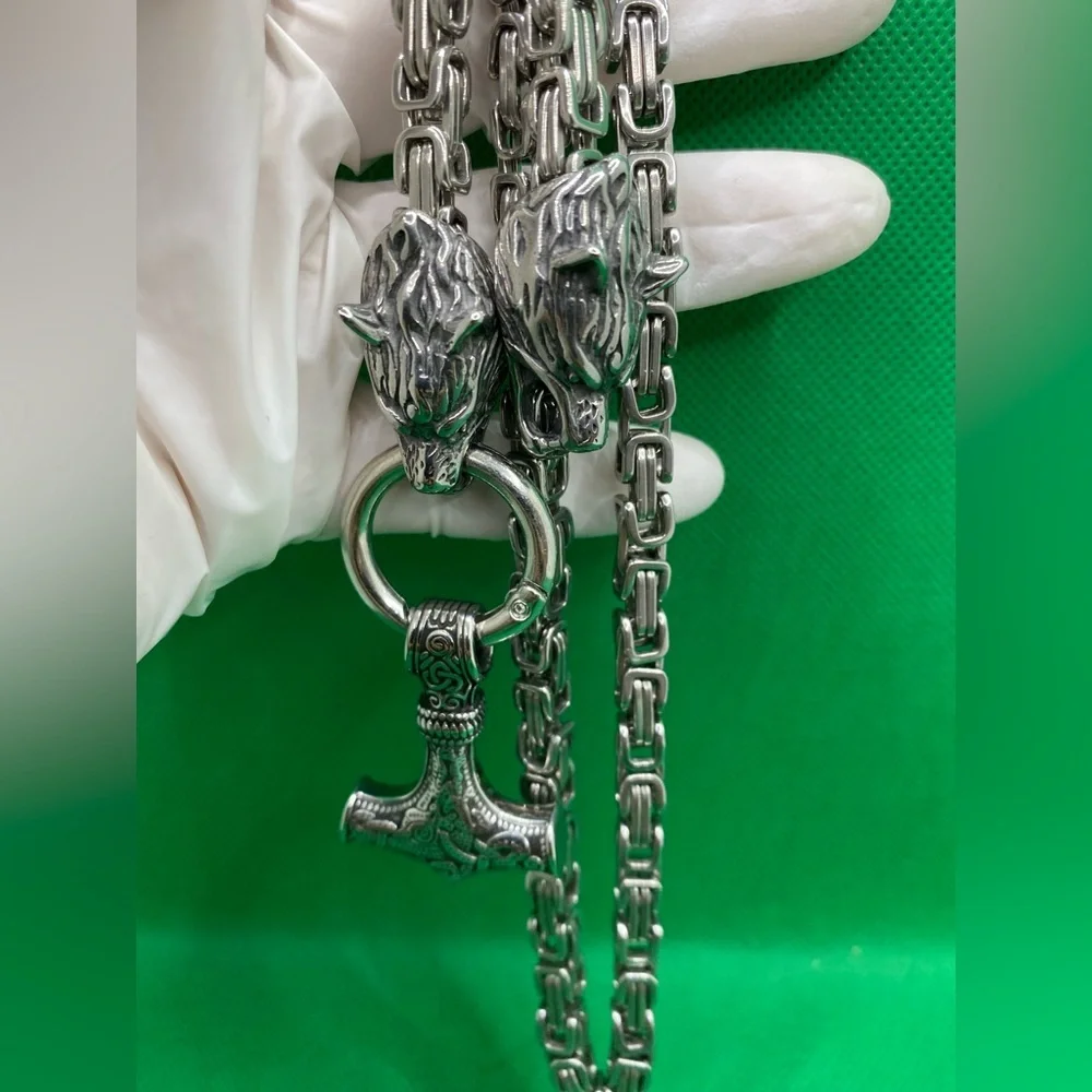 Wolf Head Norse Viking Amulet